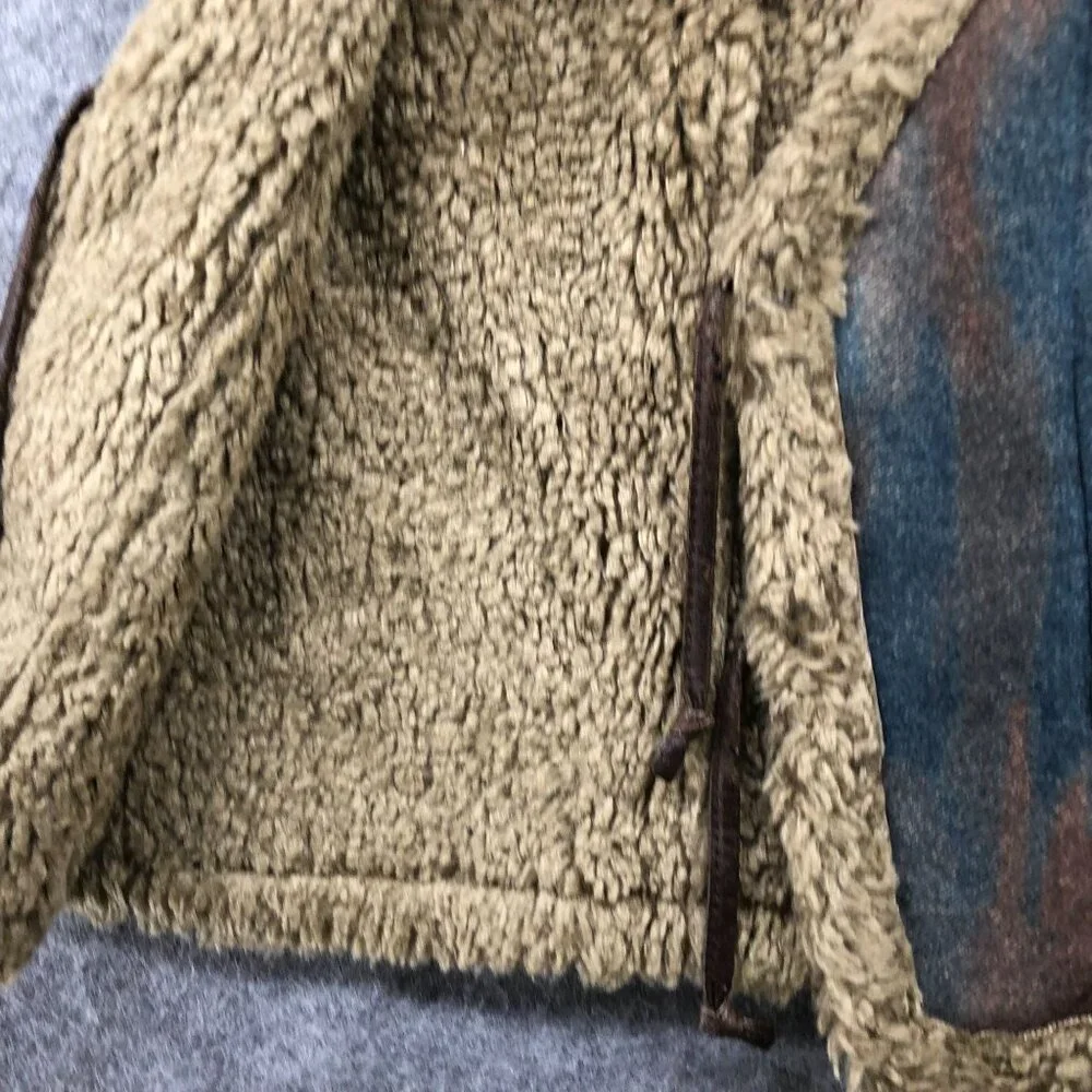Vintage Betsy Italy Kids 3T Faux Suede Sherpa Vest Boho‎ Earthy Western